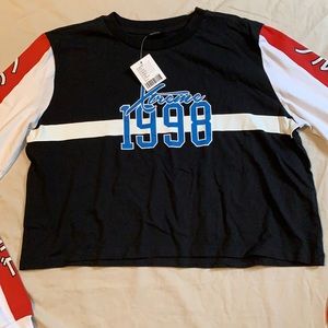 NWT urban outfitters cropped long sleeve graphic T